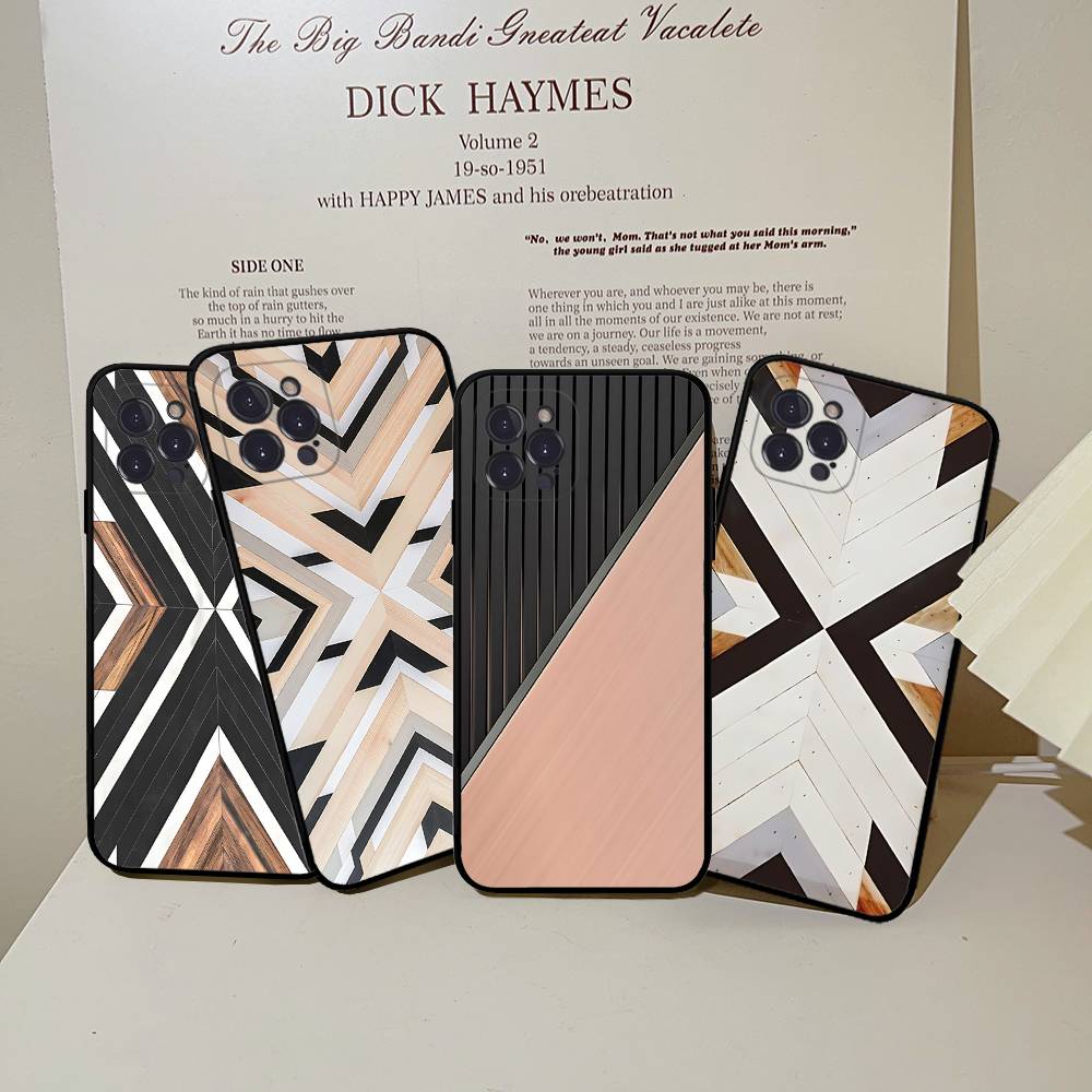 Vintage houtnerf geometrisch p - Vintage Floral Pattern Soft Case recensie en prijs